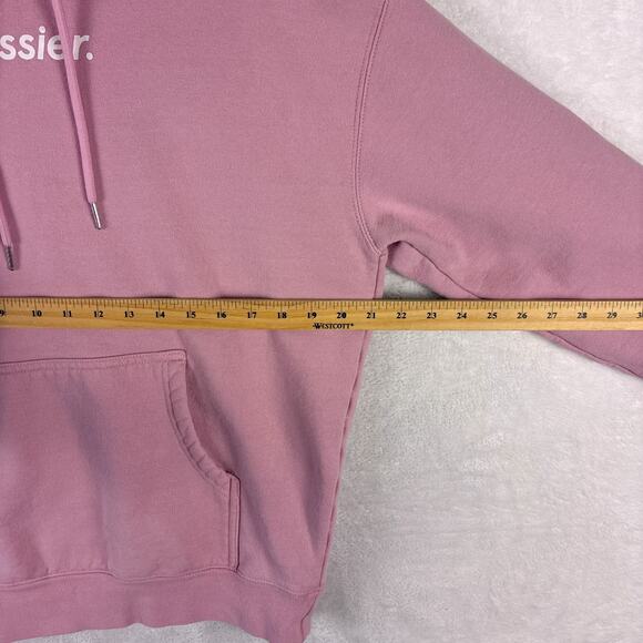 Glossier Hoodie Pullover Womens M Pink Classic Streetwear Preppy Yoga Workout - Picture 7 of 10